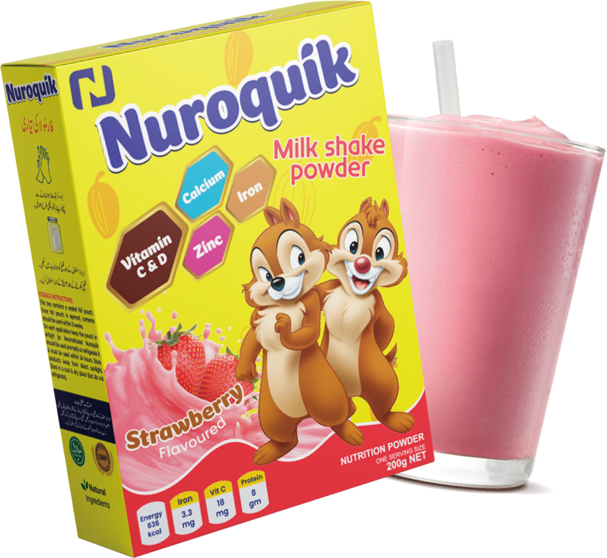 Bundle of 3 Nuroquik Strawberry Flavour Energy Drink Powder with Protein (200 Gram)